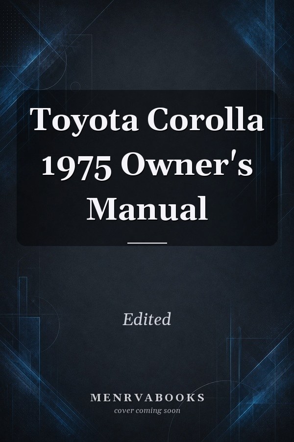 Toyota Corolla 1975 Owner's Manual