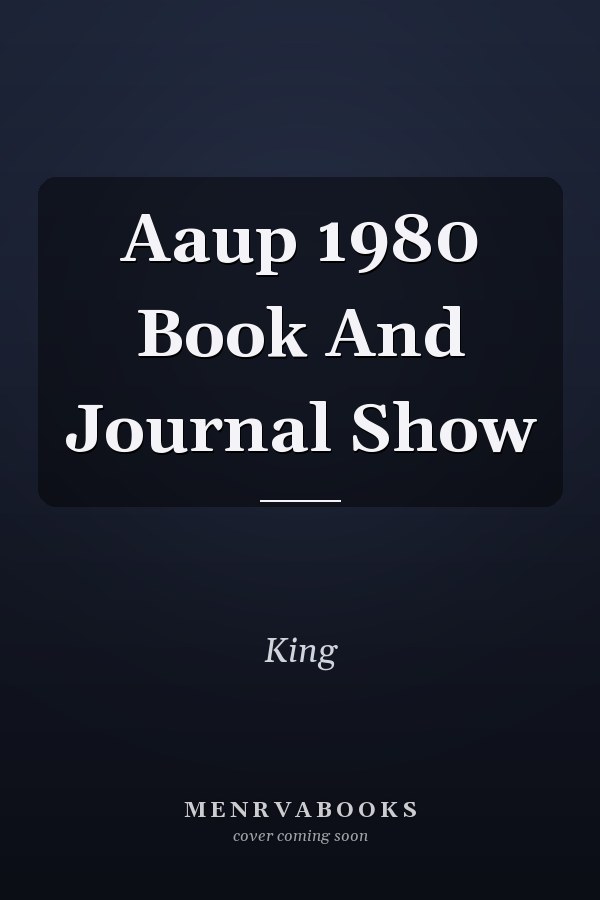 Aaup 1980 Book And Journal Show