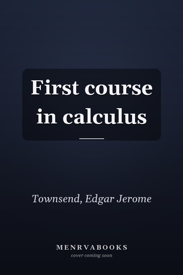 First course in calculus