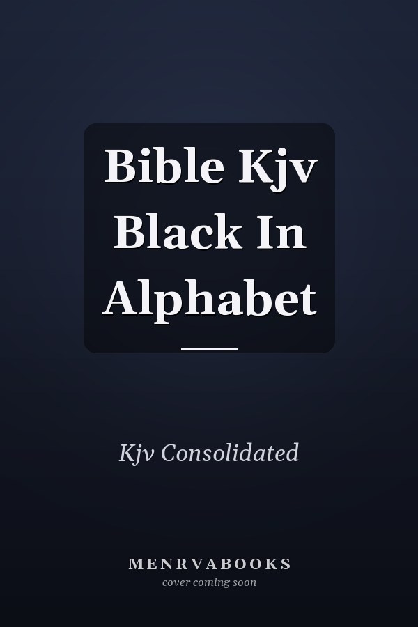 Bible Kjv Black In Alphabet