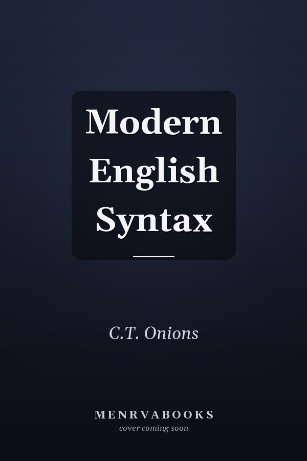 Modern English Syntax