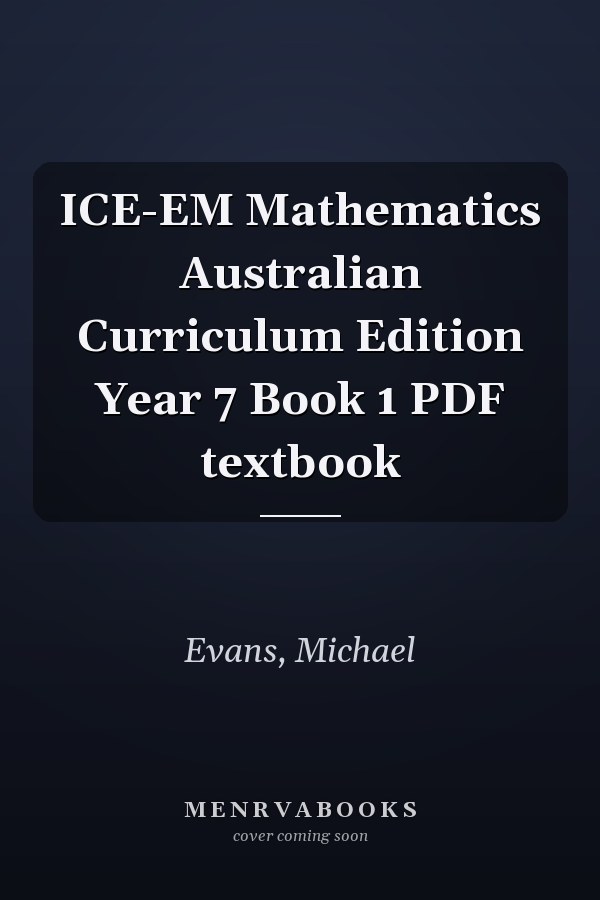 ICE-EM Mathematics Australian Curriculum Edition Year 7 Book 1 PDF textbook