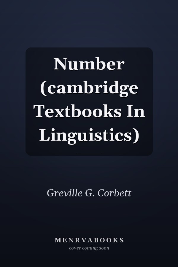 Number (cambridge Textbooks In Linguistics)