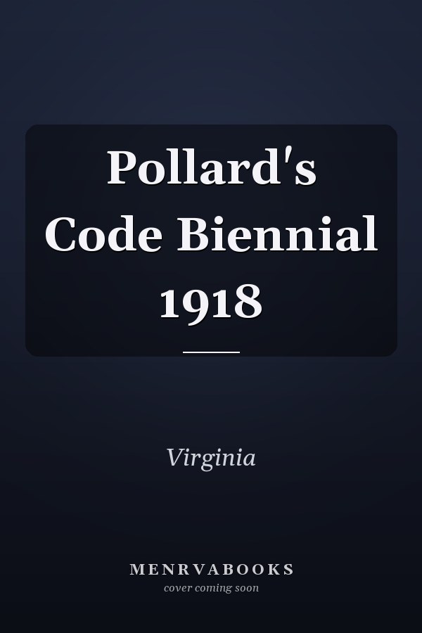 Pollard's Code Biennial 1918