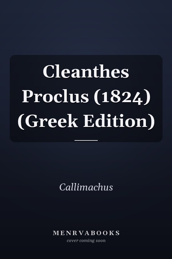 Cleanthes Proclus (1824) (Greek Edition)