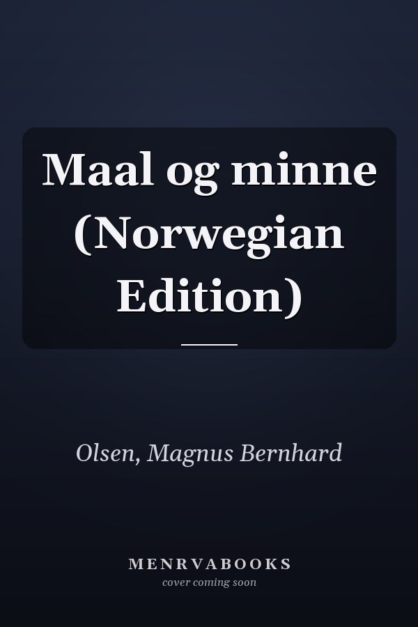Maal og minne (Norwegian Edition)