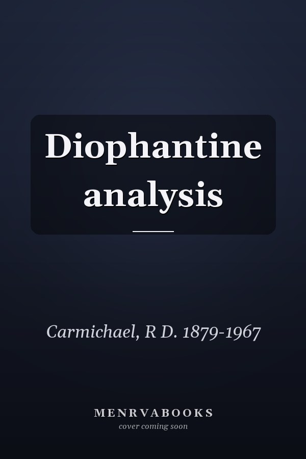 Diophantine analysis