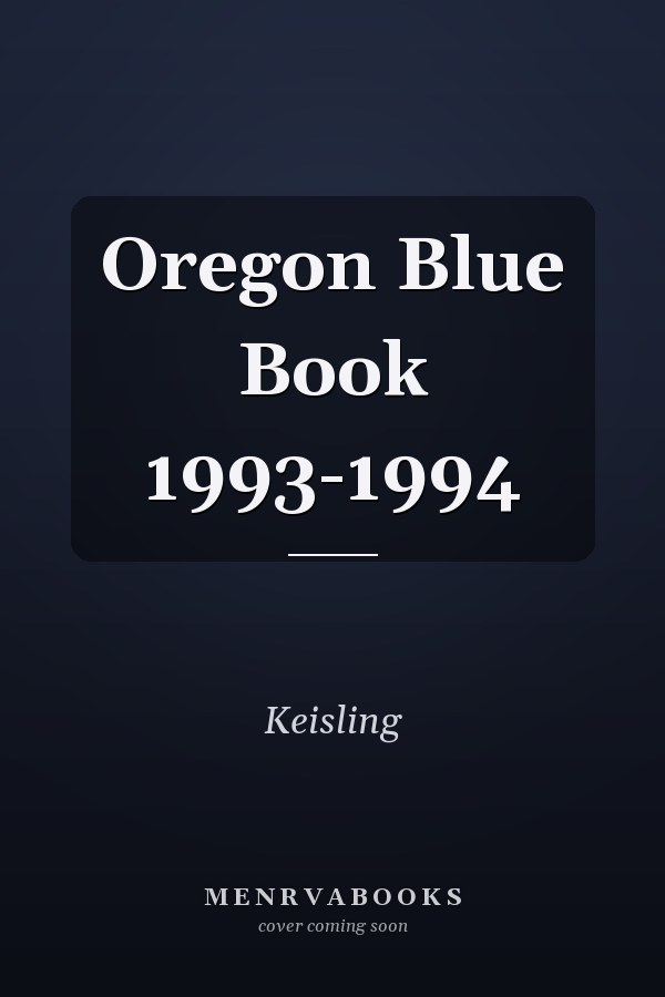 Oregon Blue Book 1993-1994