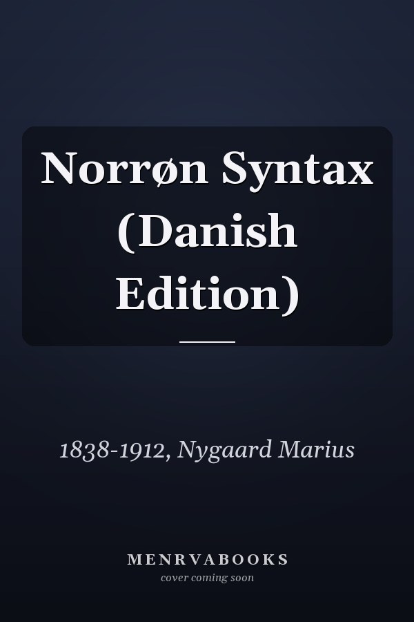 Norrøn Syntax (Danish Edition)