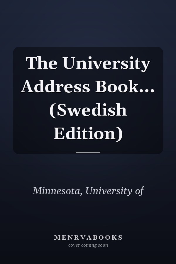 The University Address Book... (Swedish Edition)