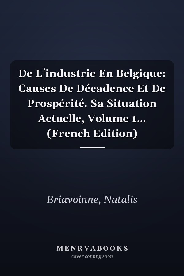 De L'industrie En Belgique: Causes De Décadence Et De Prospérité. Sa Situation Actuelle, Volume 1... (French Edition)