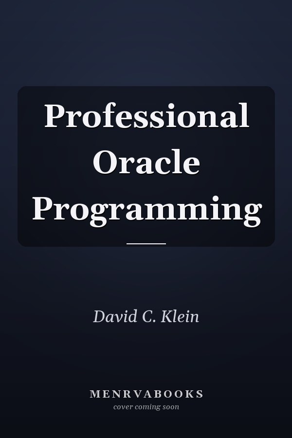 Professional Oracle Programming