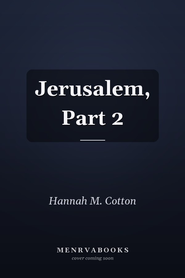 Jerusalem, Part 2