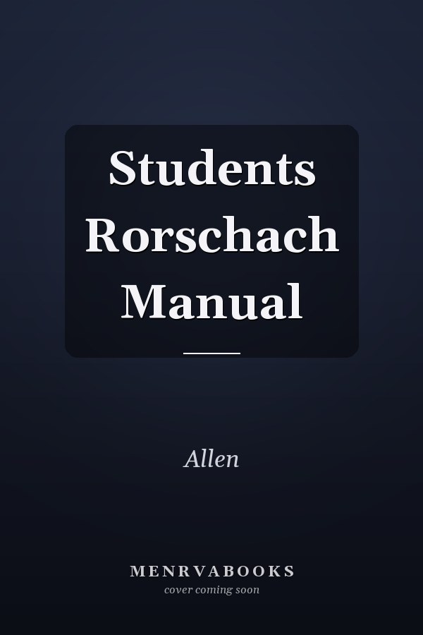 Students Rorschach Manual
