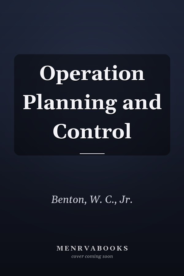 Operation Planning and Control