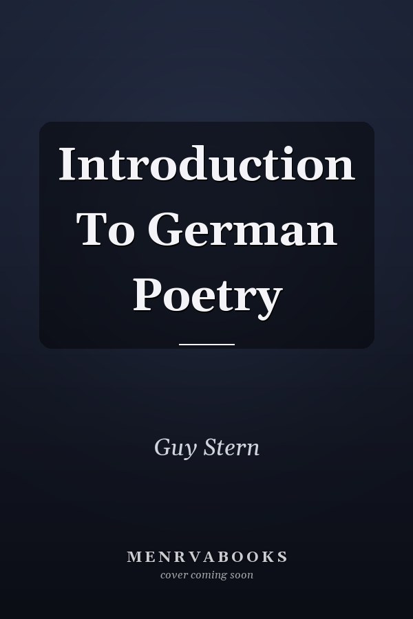 Introduction To German Poetry