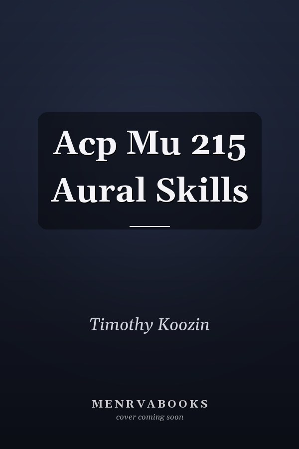 Acp Mu 215 Aural Skills