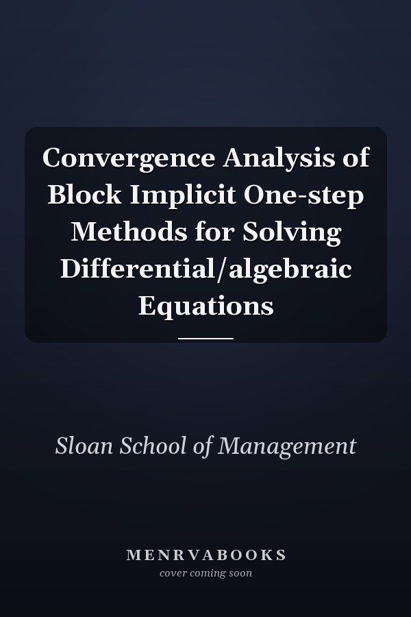 Convergence Analysis of Block Implicit One-step Methods for Solving Differential/algebraic Equations