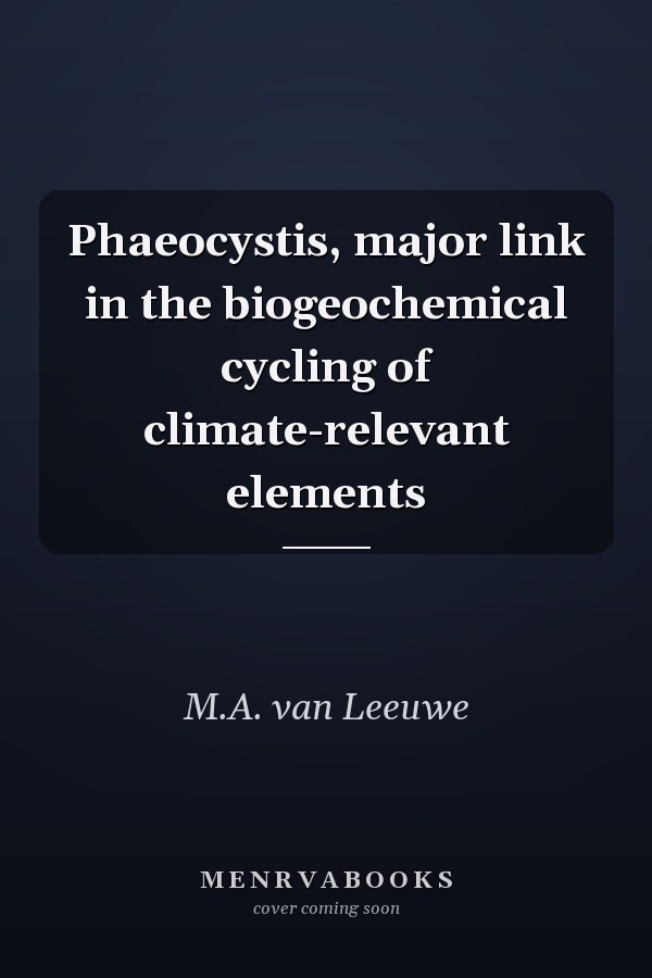 Phaeocystis, major link in the biogeochemical cycling of climate-relevant elements