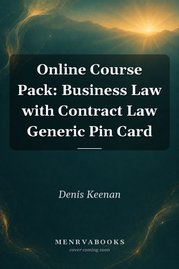 Online Course Pack: Business Law with Contract Law Generic Pin Card