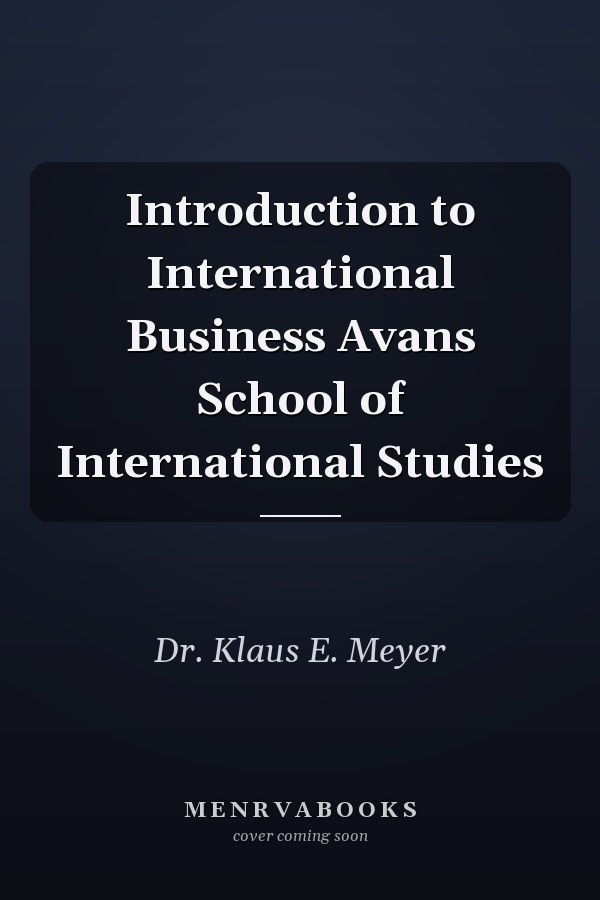Introduction to International Business Avans School of International Studies
