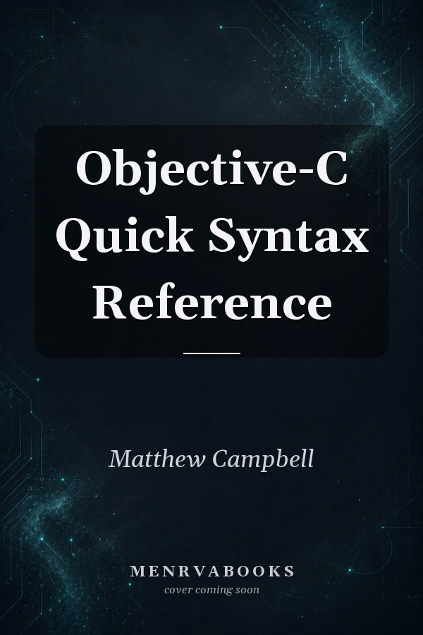 Objectivec Quick Syntax Reference