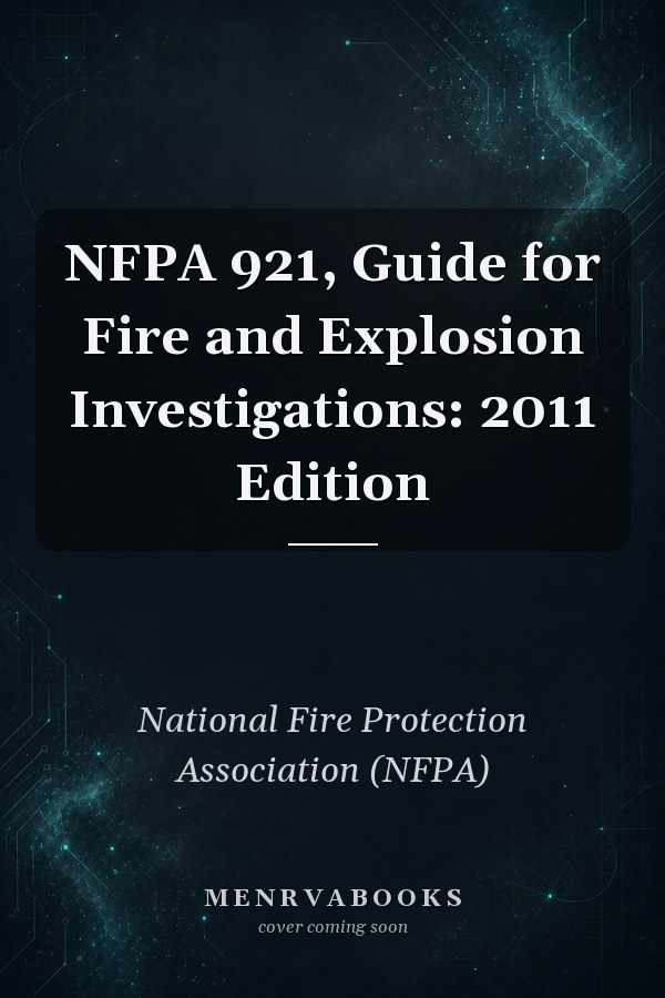 NFPA 921, Guide for Fire and Explosion Investigations: 2011 Edition