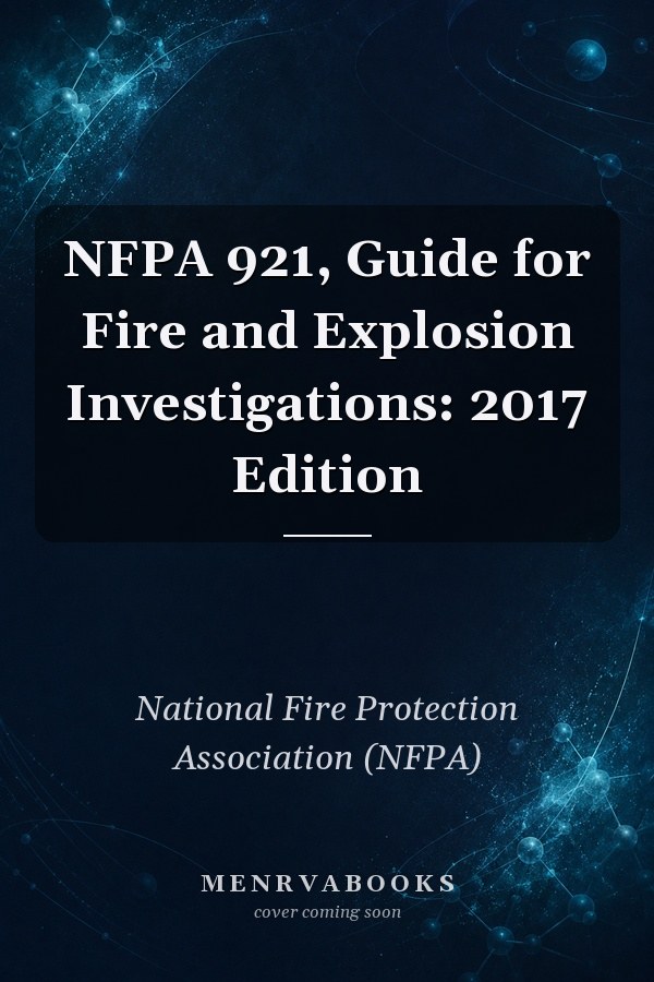 NFPA 921, Guide for Fire and Explosion Investigations: 2017 Edition