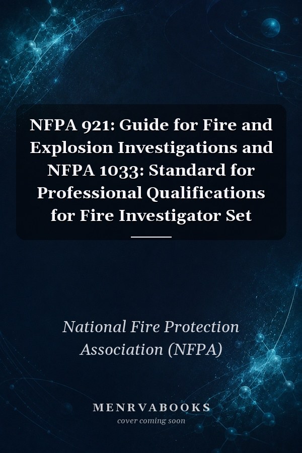 NFPA 921: Guide for Fire and Explosion Investigations and NFPA 1033: Standard for Professional Qualifications for Fire Investigator Set