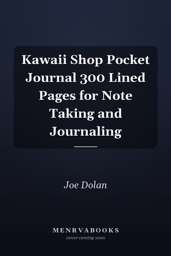Kawaii Shop Pocket Journal 300 Lined Pages for Note Taking and Journaling
