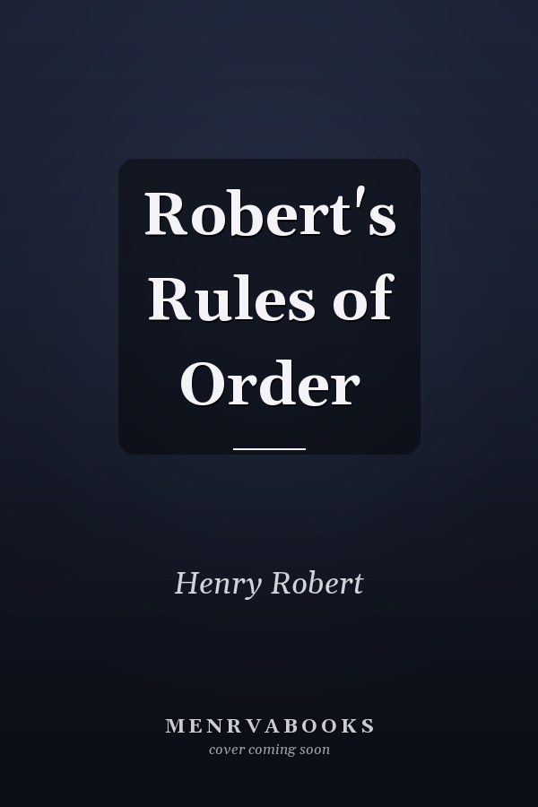 Robert's Rules of Order