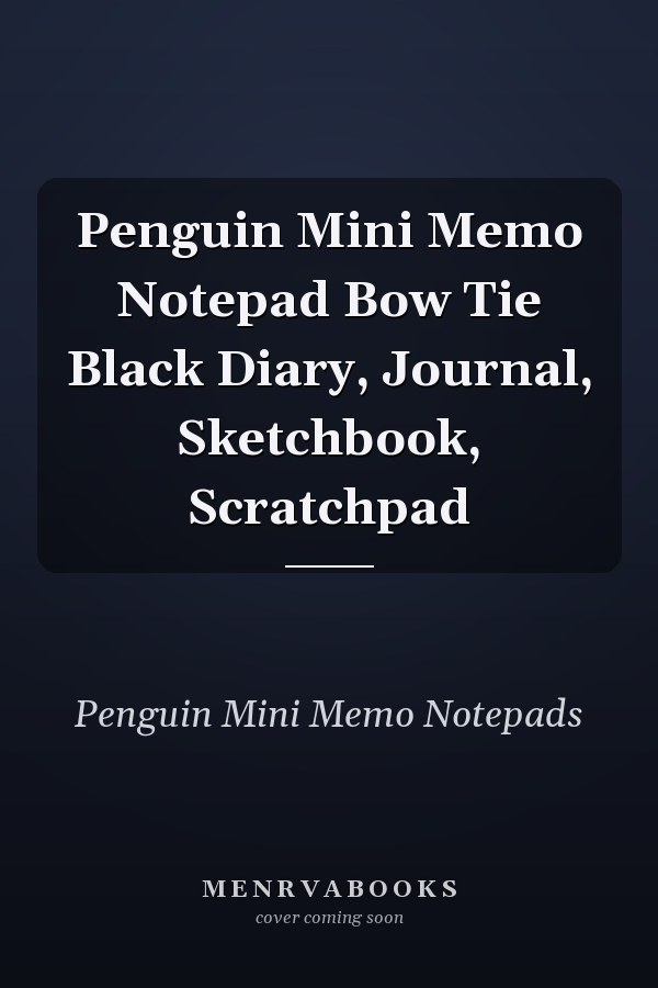 Penguin Mini Memo Notepad Bow Tie Black Diary, Journal, Sketchbook, Scratchpad