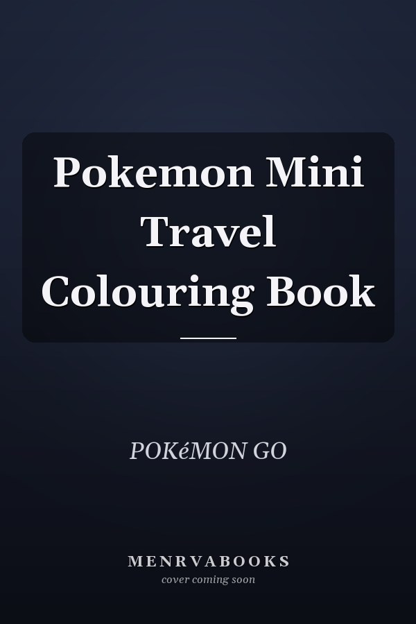 Pokemon Mini Travel Colouring Book