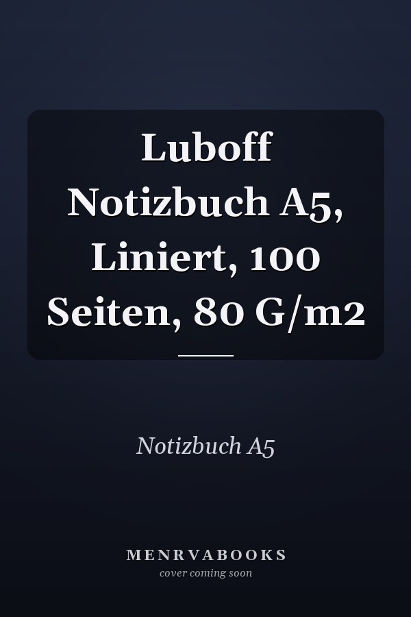 Luboff Notizbuch A5, Liniert, 100 Seiten, 80 G/m2