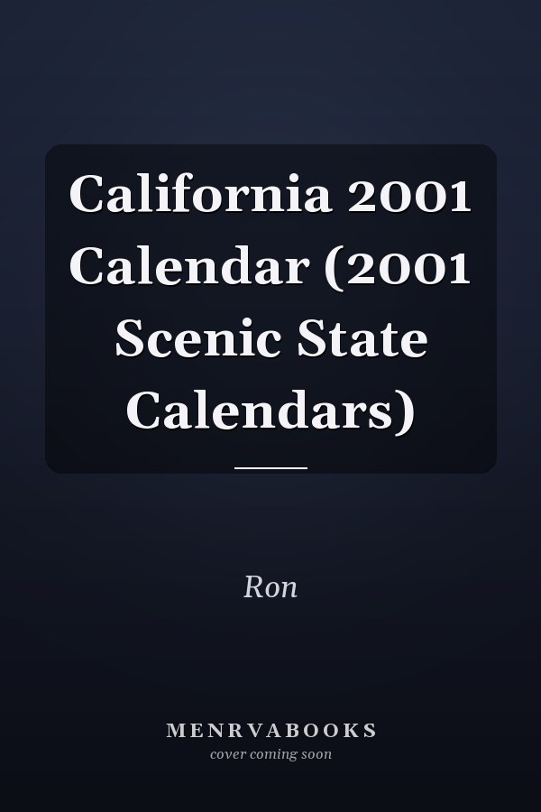 California 2001 Calendar