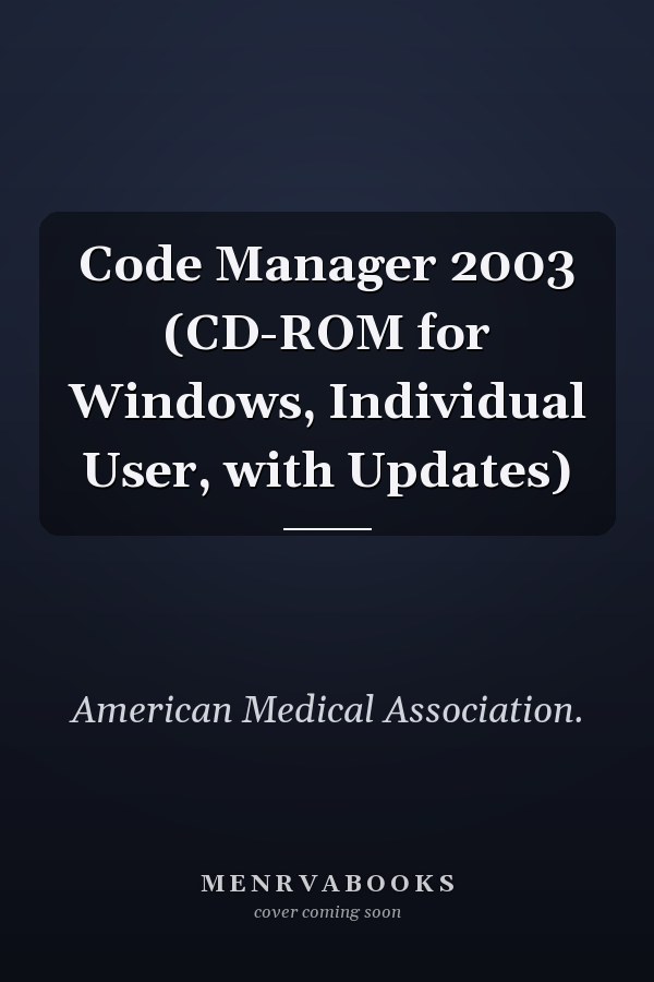 Code Manager 2003 (CD-ROM for Windows, Individual User, with Updates)