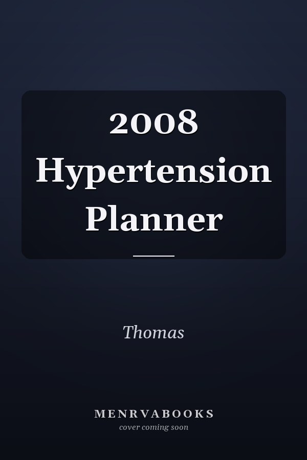 2008 Hypertension Planner