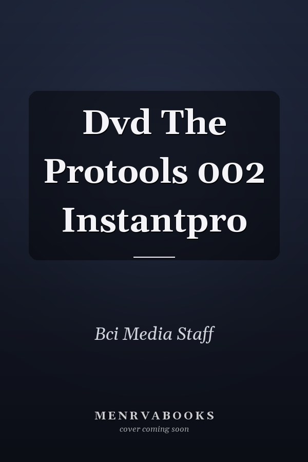 Dvd The Protools 002 Instantpro