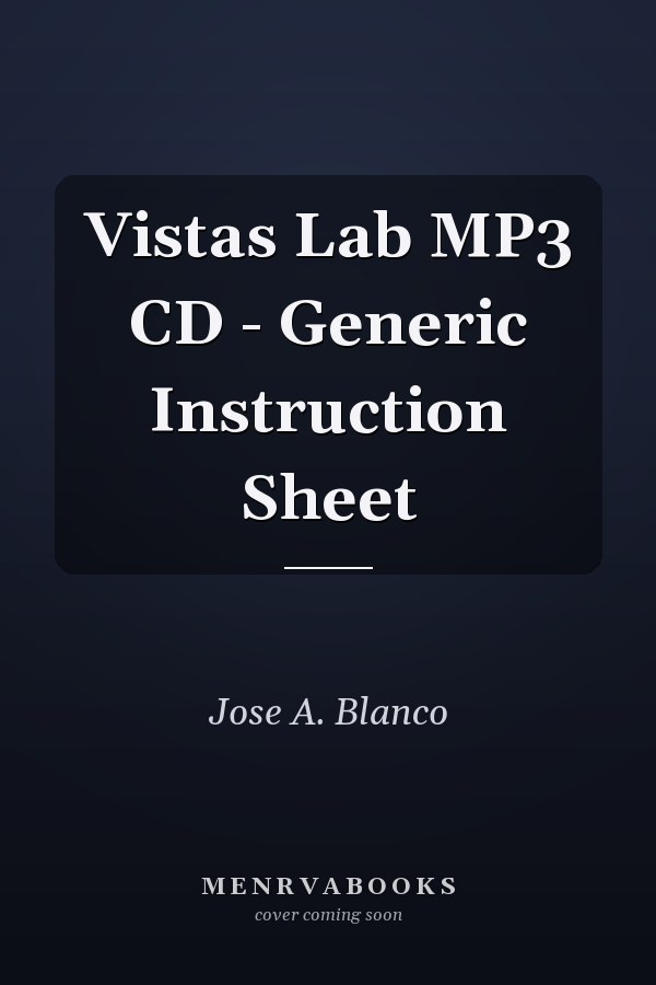 Vistas Lab MP3 CD - Generic Instruction Sheet
