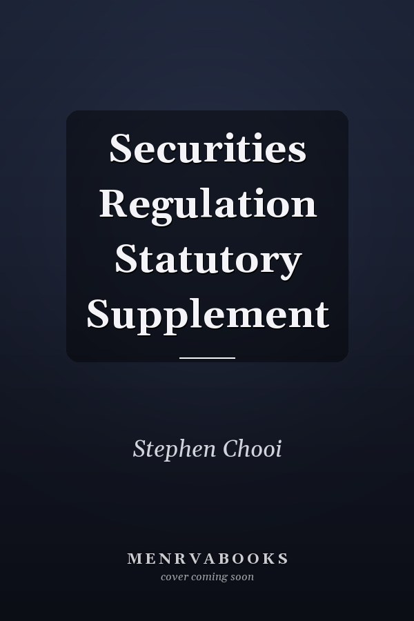 Securities Regulation Statutory Supplement