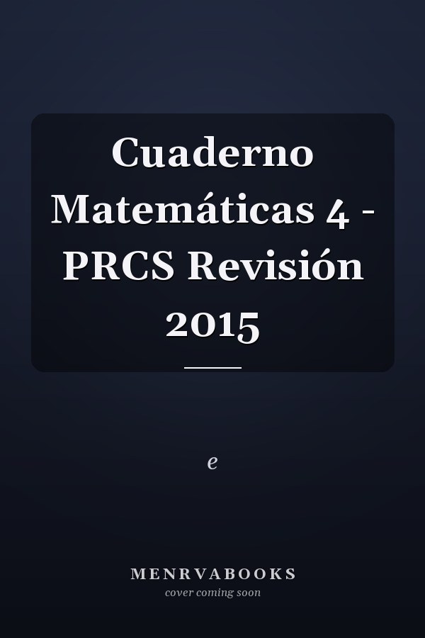 Cuaderno Matemáticas 4