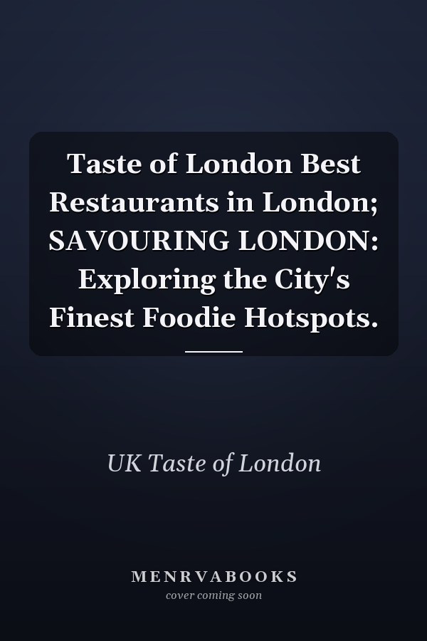 Taste of London Best Restaurants in London; SAVOURING LONDON: Exploring the City's Finest Foodie Hotspots.