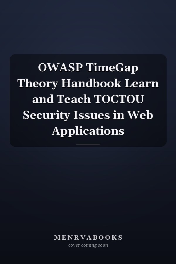 OWASP TimeGap Theory Handbook Learn and Teach TOCTOU Security Issues in Web Applications