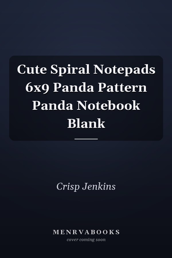 Cute Spiral Notepads 6x9 Panda Pattern Panda Notebook Blank