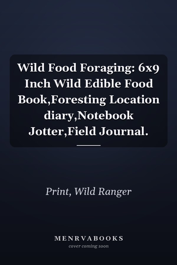 Wild Food Foraging: 6x9 Inch Wild Edible Food Book,Foresting Location diary,Notebook Jotter,Field Journal.