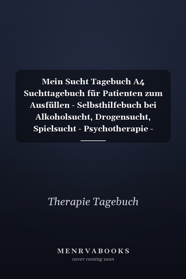 Mein Sucht Tagebuch A4 Suchttagebuch für Patienten zum Ausfüllen - Selbsthilfebuch bei Alkoholsucht, Drogensucht, Spielsucht - Psychotherapie - Geschenk für Suchtkranke - Therapie Tool