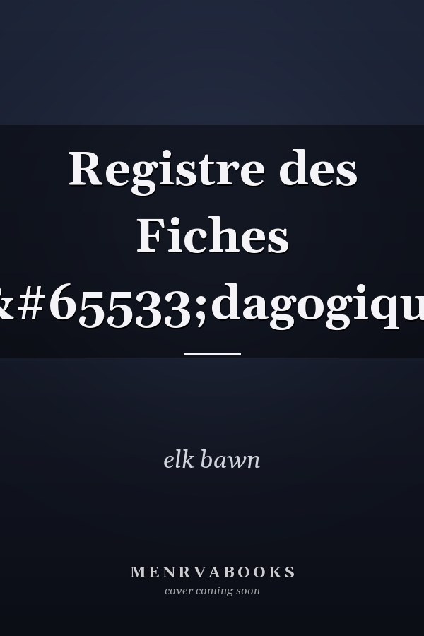 Registre des Fiches P�dagogiques