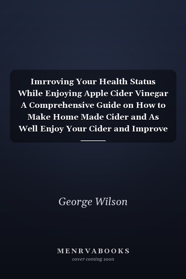 Imrroving Your Health Status While Enjoying Apple Cider Vinegar A Comprehensive Guide on How to Make Home Made Cider and As Well Enjoy Your Cider and Improve Your Health at the Same Time. [the Truth]