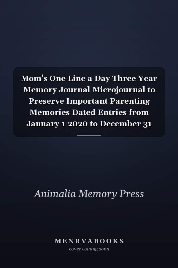 Mom's One Line a Day Three Year Memory Journal Microjournal to Preserve Important Parenting Memories Dated Entries from January 1 2020 to December 31 2022 Baby Fennec Fox in Blue