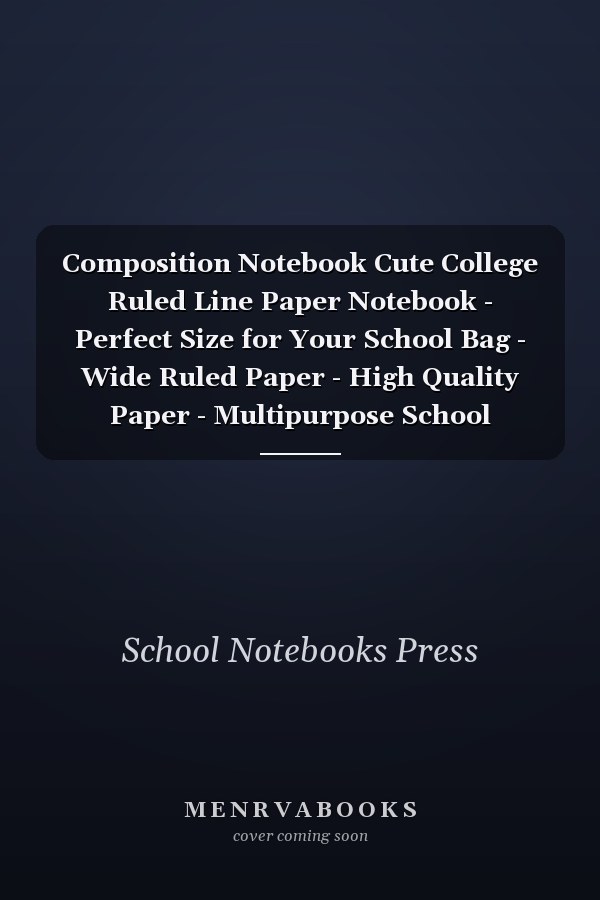 Composition Notebook Cute College Ruled Line Paper Notebook - Perfect Size for Your School Bag - Wide Ruled Paper - High Quality Paper - Multipurpose School Workbook for Teens Or Kids Students - Pretty Dinosaur Design. Prehistory.